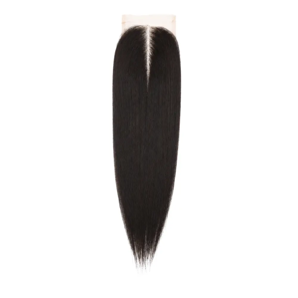 Crownmane Black Bone Straight Human Hair Single Closure